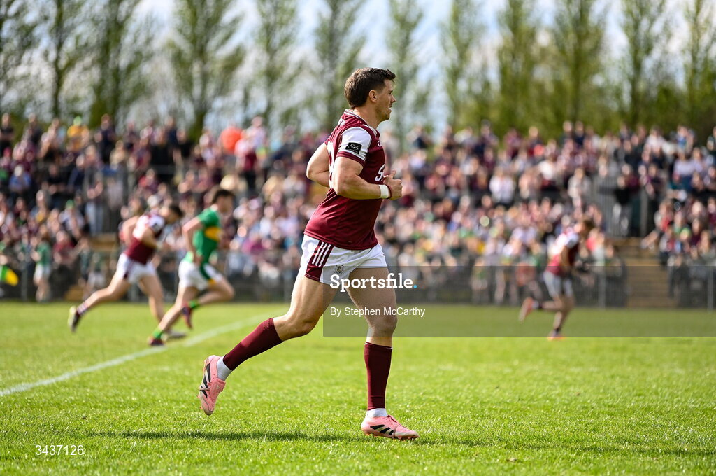 25 April 2026; Shane Walsh of Galway during the Connacht GAA Football Senior Championship semi-final match between Leitrim and Galway at Heartland Credit Union Páirc Seán Mac Diarmada in Carrick-on-Shannon, Leitrim. Photo by Stephen McCarthy/Sportsfile