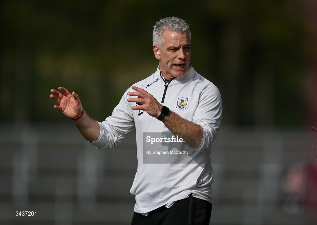 25 April 2026; Galway manager Pádraic Joyce during the Connacht GAA Football Senior Championship semi-final match between Leitrim and Galway at Heartland Credit Union Páirc Seán Mac Diarmada in Carrick-on-Shannon, Leitrim. Photo by Stephen McCarthy/Sportsfile