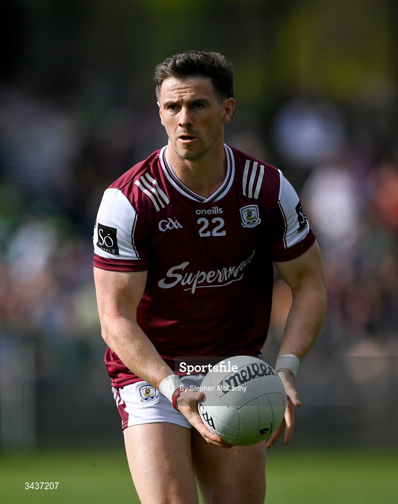 25 April 2026; Shane Walsh of Galway during the Connacht GAA Football Senior Championship semi-final match between Leitrim and Galway at Heartland Credit Union Páirc Seán Mac Diarmada in Carrick-on-Shannon, Leitrim. Photo by Stephen McCarthy/Sportsfile