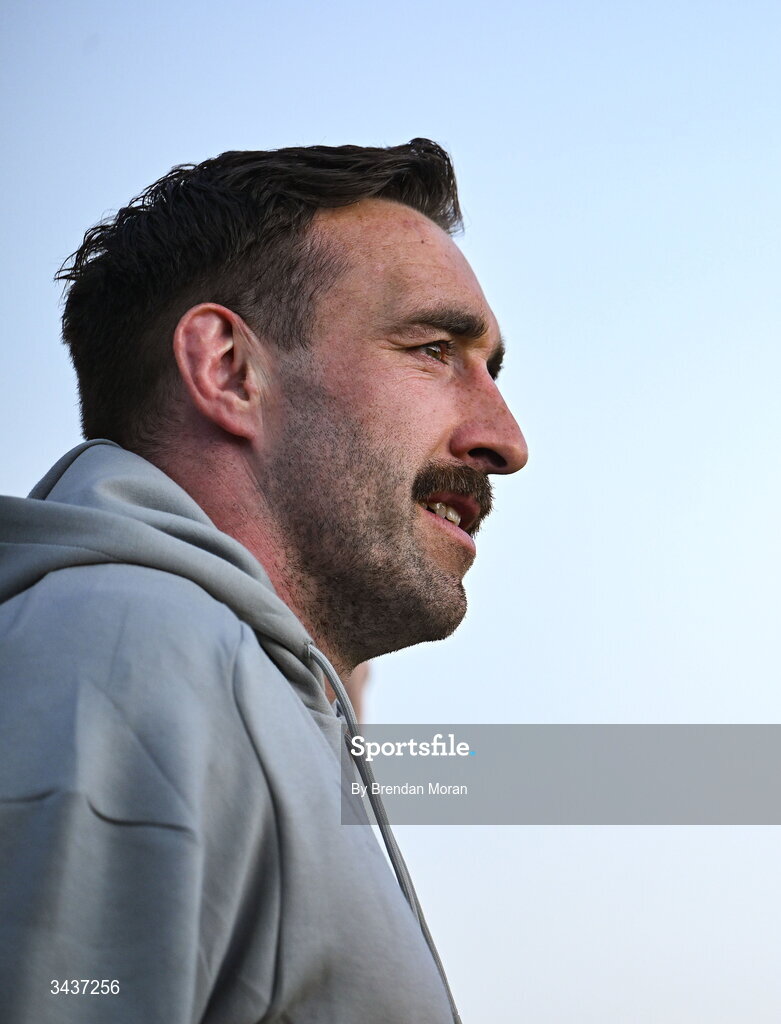 25 April 2026; Jack Conan of Leinster arrives before the United Rugby Championship match between Benetton and Leinster at Stadio Monigo in Treviso, Italy. Photo by Brendan Moran/Sportsfile