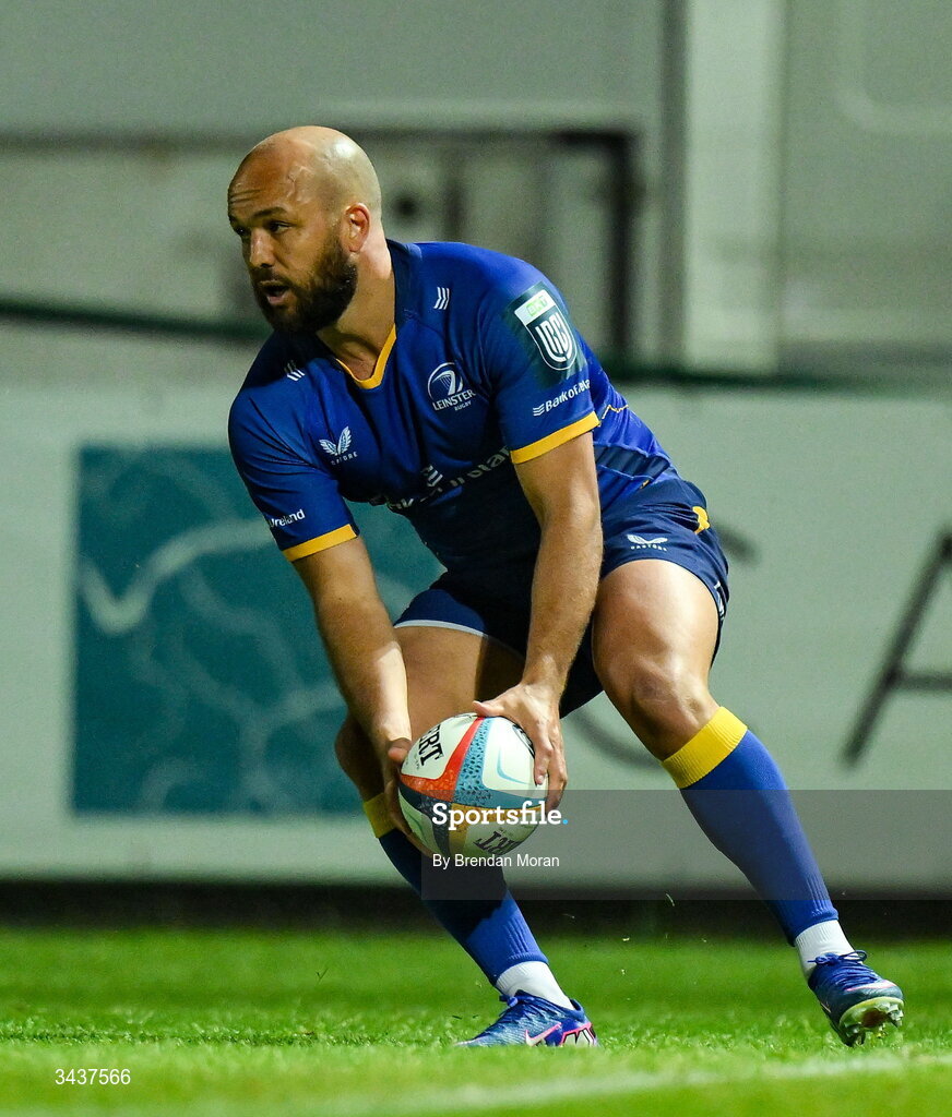 25 April 2026; Jamison Gibson-Park of Leinster scores his side's third try during the United Rugby Championship match between Benetton and Leinster at Stadio Monigo in Treviso, Italy. Photo by Brendan Moran/Sportsfile
