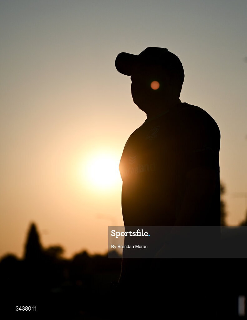 25 April 2026; Leinster provincial kicking coach Emmet Farrell before the United Rugby Championship match between Benetton and Leinster at Stadio Monigo in Treviso, Italy. Photo by Brendan Moran/Sportsfile