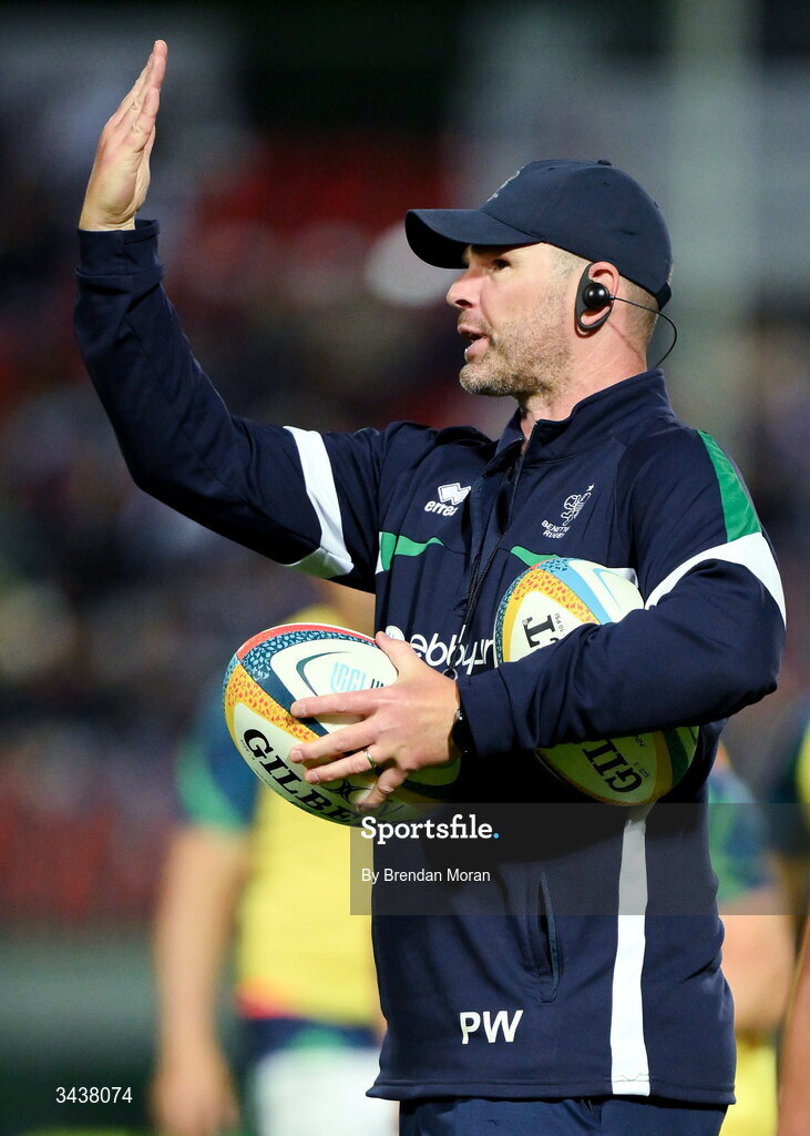 25 April 2026; Benetton attack coach Pete Wilkins before the United Rugby Championship match between Benetton and Leinster at Stadio Monigo in Treviso, Italy. Photo by Brendan Moran/Sportsfile