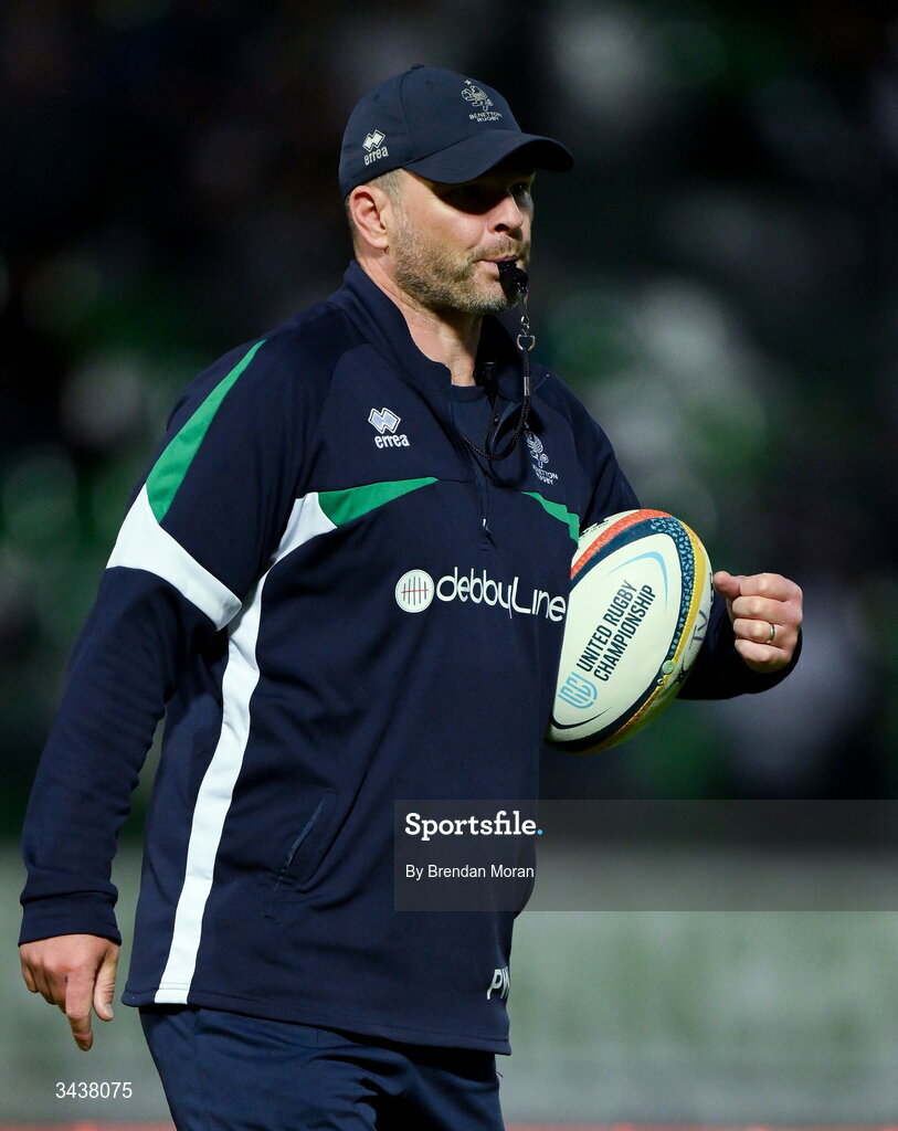 25 April 2026; Benetton attack coach Pete Wilkins before the United Rugby Championship match between Benetton and Leinster at Stadio Monigo in Treviso, Italy. Photo by Brendan Moran/Sportsfile