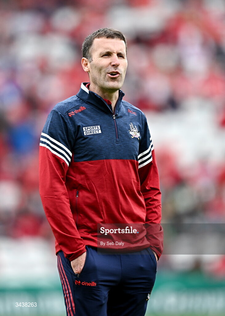 26 April 2026; Cork manager Ben O'Connor before the Munster GAA Senior Hurling Championship Round 2 match between Cork and Limerick at SuperValu Páirc Uí Chaoimh in Cork. Photo by Seb Daly/Sportsfile
