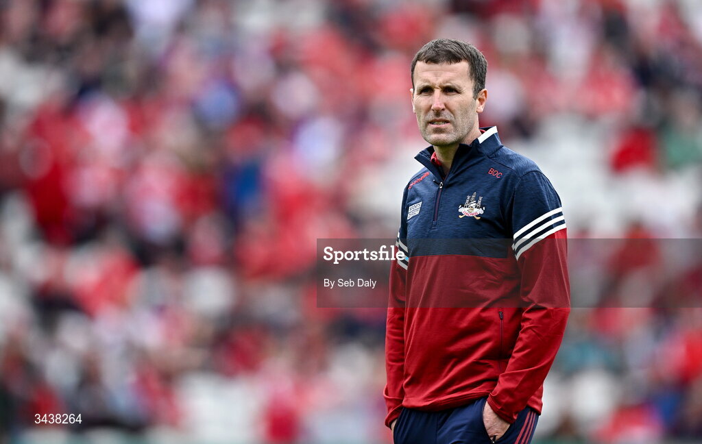 26 April 2026; Cork manager Ben O'Connor before the Munster GAA Senior Hurling Championship Round 2 match between Cork and Limerick at SuperValu Páirc Uí Chaoimh in Cork. Photo by Seb Daly/Sportsfile