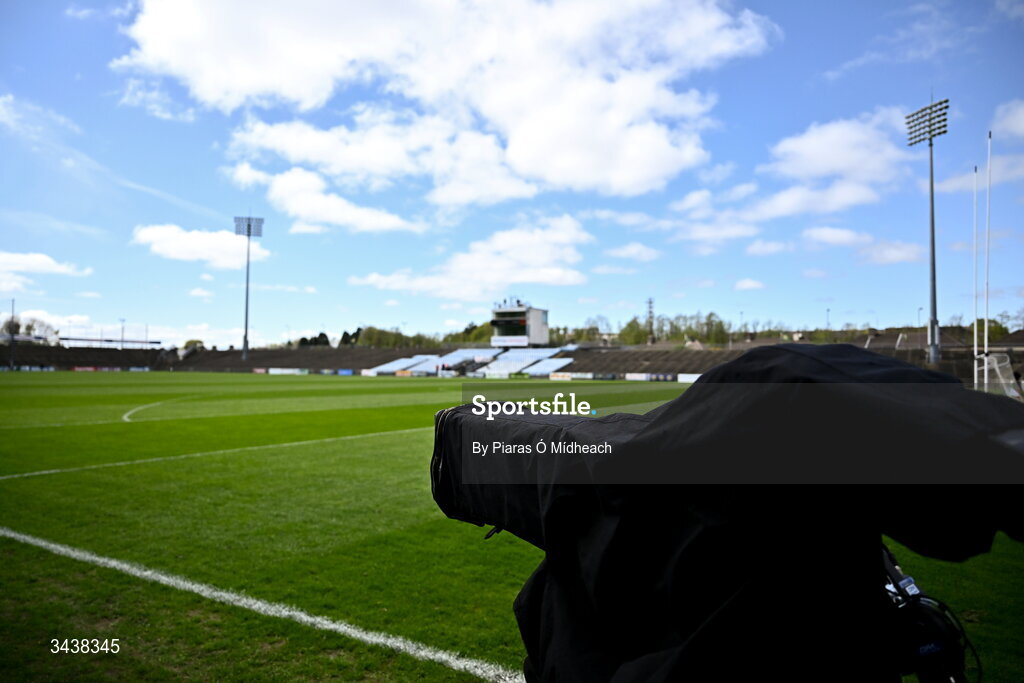 26 April 2026; A TV camera pitchside before the Connacht GAA Football Senior Championship semi-final match between Mayo and Roscommon at Hastings Insurance MacHale Park in Castlebar, Mayo. Photo by Piaras Ó Mídheach/Sportsfile