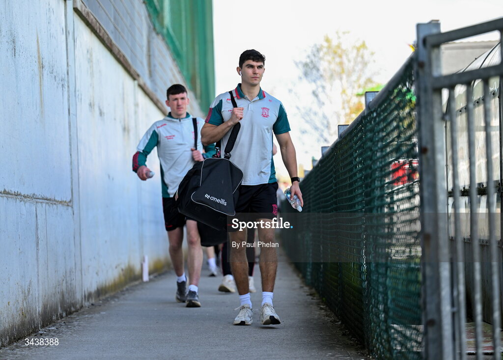 26 April 2026; Tommy Conroy of Mayo arrives before the Connacht GAA Football Senior Championship semi-final match between Mayo and Roscommon at Hastings Insurance MacHale Park in Castlebar, Mayo. Photo by Paul Phelan/Sportsfile