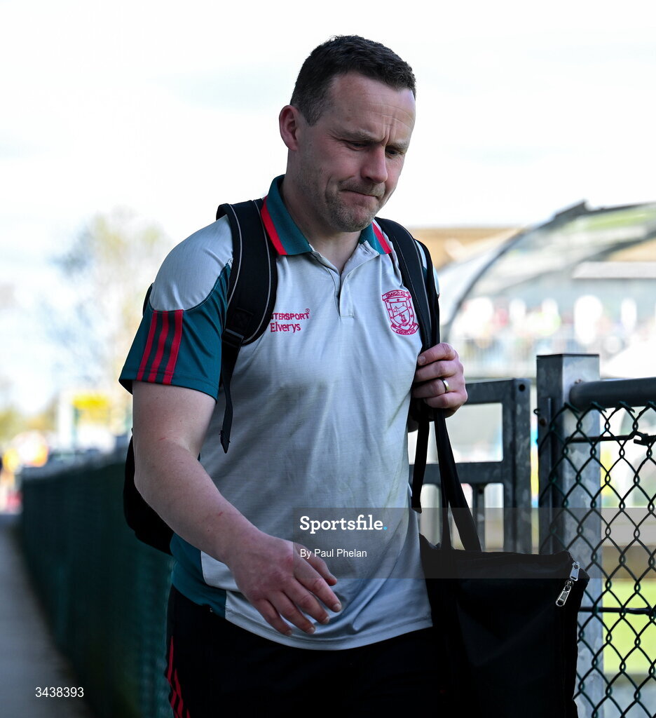 26 April 2026; Mayo manager Andy Moran arrives before the Connacht GAA Football Senior Championship semi-final match between Mayo and Roscommon at Hastings Insurance MacHale Park in Castlebar, Mayo. Photo by Paul Phelan/Sportsfile
