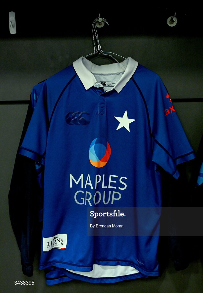 26 April 2026; Jerseys in the St Mary's dressingroom before the Energia Men's All-Ireland League Division 1A final match between Clontarf FC and St Mary's College RFC at the Aviva Stadium in Dublin. Photo by Brendan Moran/Sportsfile