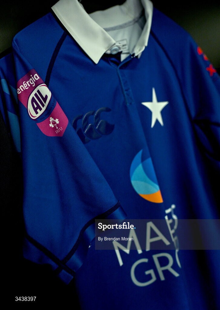 26 April 2026; Jerseys in the St Mary's dressingroom before the Energia Men's All-Ireland League Division 1A final match between Clontarf FC and St Mary's College RFC at the Aviva Stadium in Dublin. Photo by Brendan Moran/Sportsfile