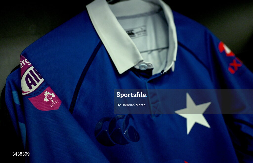 26 April 2026; Jerseys in the St Mary's dressingroom before the Energia Men's All-Ireland League Division 1A final match between Clontarf FC and St Mary's College RFC at the Aviva Stadium in Dublin. Photo by Brendan Moran/Sportsfile