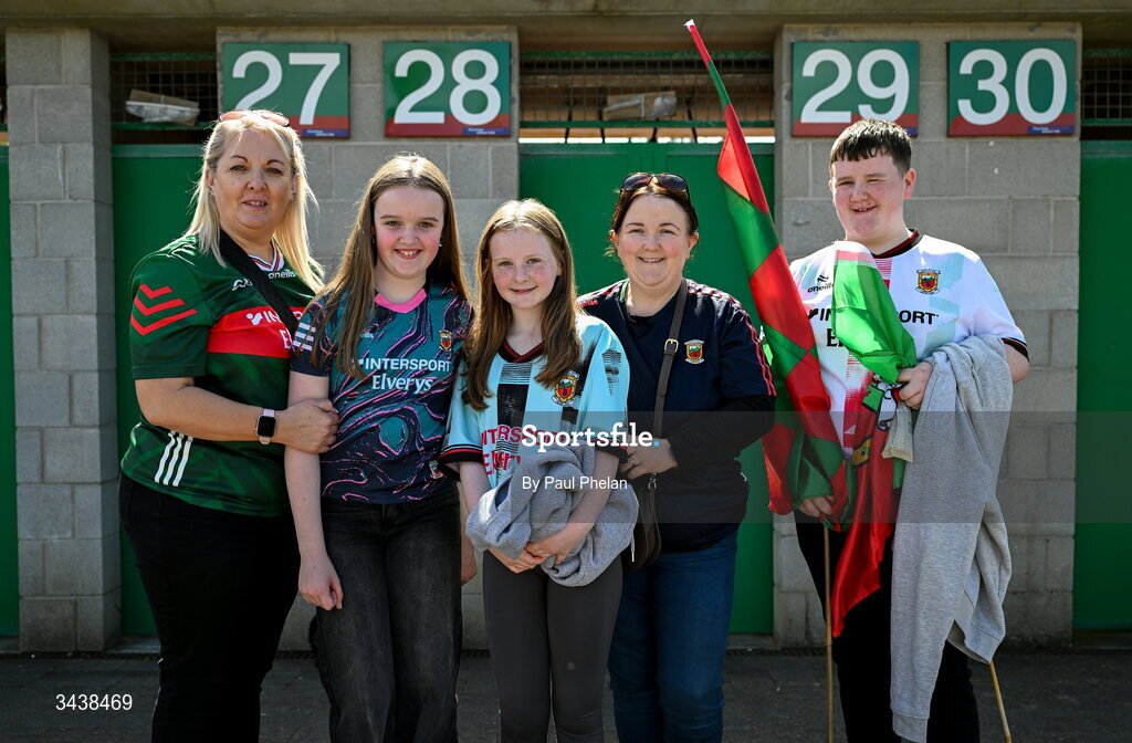 26 April 2026; Mayo supporters before the Connacht GAA Football Senior Championship semi-final match between Mayo and Roscommon at Hastings Insurance MacHale Park in Castlebar, Mayo. Photo by Paul Phelan/Sportsfile