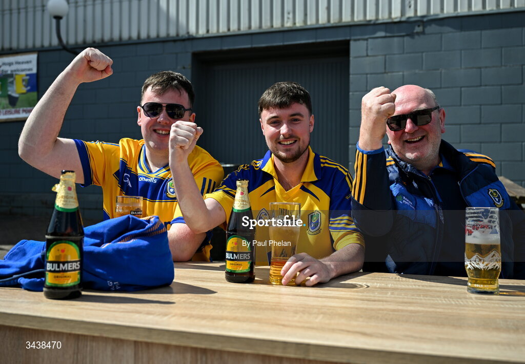 26 April 2026; Roscommon supporters Conor, Rian and Joe Murphy before the Connacht GAA Football Senior Championship semi-final match between Mayo and Roscommon at Hastings Insurance MacHale Park in Castlebar, Mayo. Photo by Paul Phelan/Sportsfile