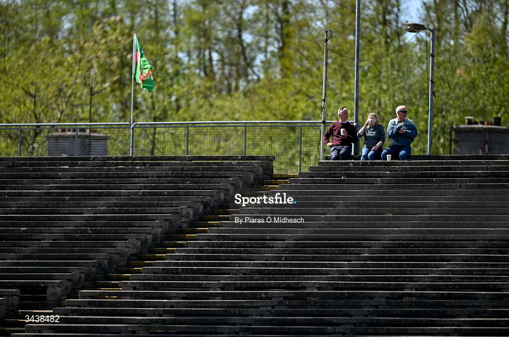 26 April 2026; Early supporters in their seats before the Connacht GAA Football Senior Championship semi-final match between Mayo and Roscommon at Hastings Insurance MacHale Park in Castlebar, Mayo. Photo by Piaras Ó Mídheach/Sportsfile