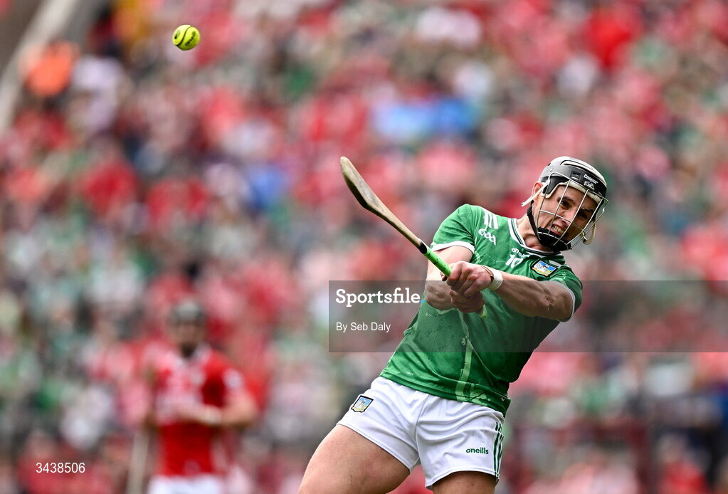 26 April 2026; Gearóid Hegarty of Limerick during the Munster GAA Senior Hurling Championship Round 2 match between Cork and Limerick at SuperValu Páirc Uí Chaoimh in Cork. Photo by Seb Daly/Sportsfile