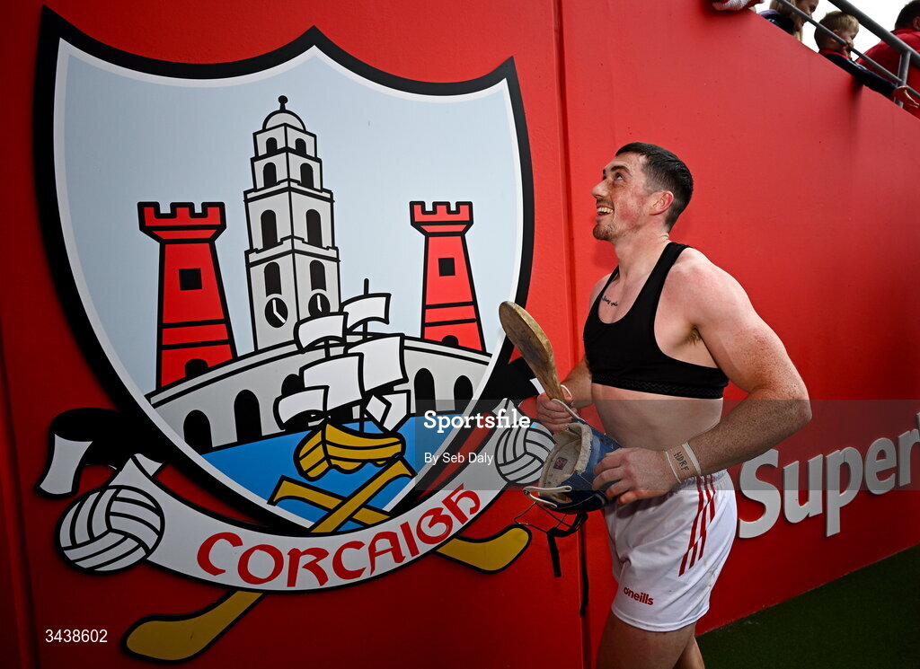 26 April 2026; Seán O'Donoghue of Cork after his side's victory in the Munster GAA Senior Hurling Championship Round 2 match between Cork and Limerick at SuperValu Páirc Uí Chaoimh in Cork. Photo by Seb Daly/Sportsfile