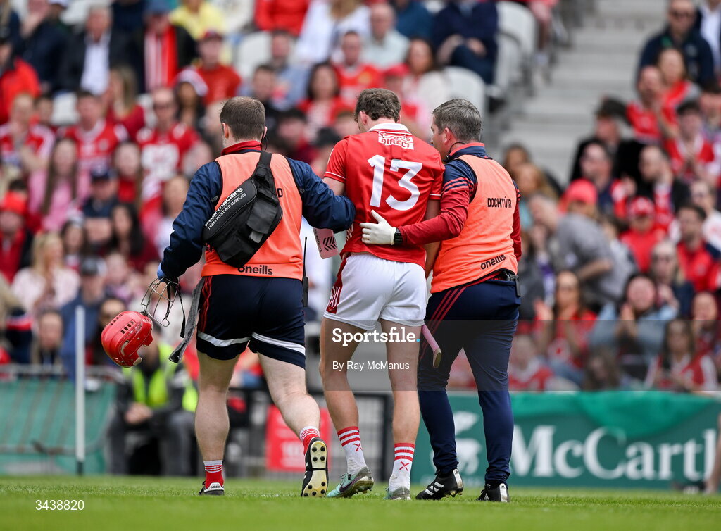26 April 2026; Alan Connolly of Cork leaves the field during the Munster GAA Senior Hurling Championship Round 2 match between Cork and Limerick at SuperValu Páirc Uí Chaoimh in Cork. Photo by Ray McManus/Sportsfile