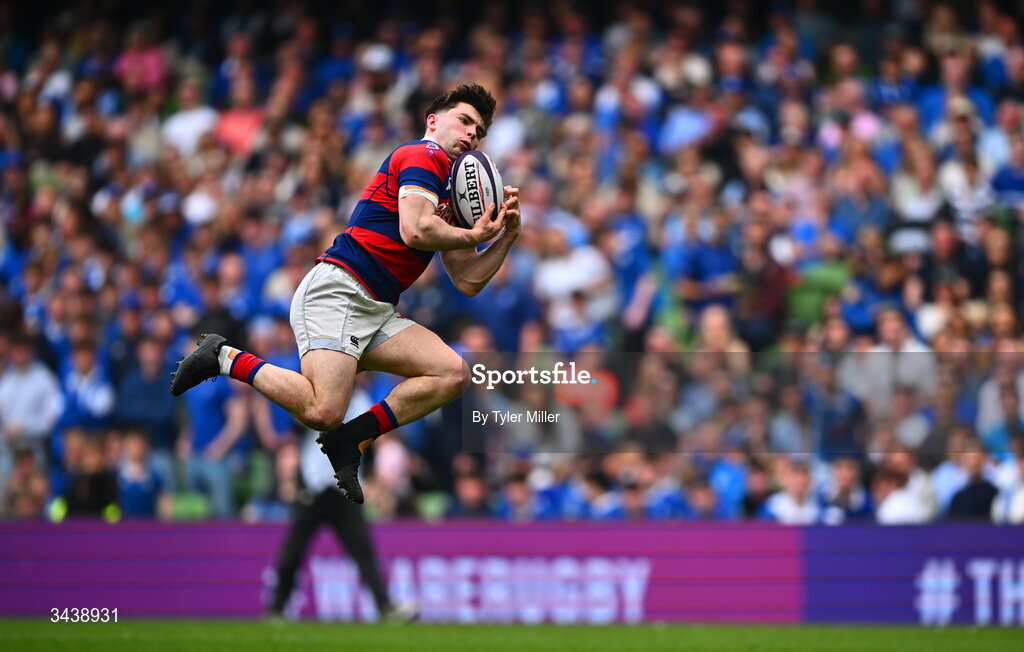 26 April 2026; Tadhg Bird of Clontarf FC during the Energia Men's All-Ireland League Division 1A final match between Clontarf FC and St Mary's College RFC at the Aviva Stadium in Dublin. Photo by Tyler Miller/Sportsfile
