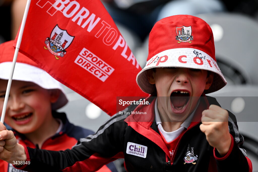 26 April 2026; Cork supporter Aodh Hegarty, seven years, from Carraig na bhFear GAA Club during the Munster GAA Senior Hurling Championship Round 2 match between Cork and Limerick at SuperValu Páirc Uí Chaoimh in Cork. Photo by Ray McManus/Sportsfile
