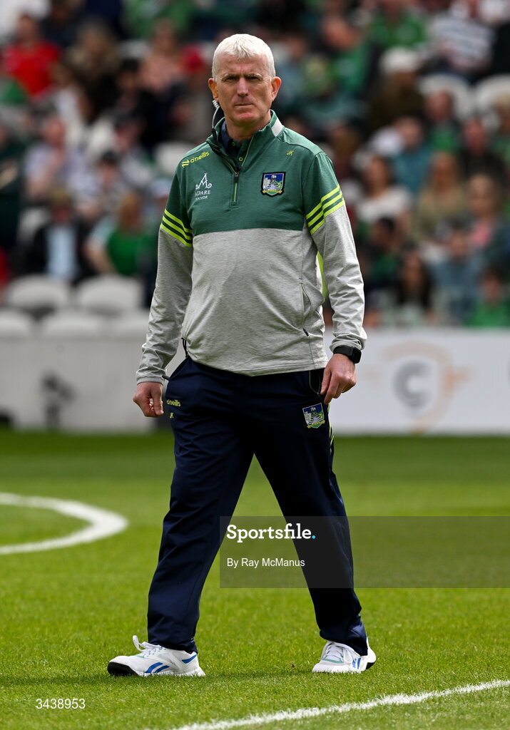 26 April 2026; Limerick manager John Kiely before the Munster GAA Senior Hurling Championship Round 2 match between Cork and Limerick at SuperValu Páirc Uí Chaoimh in Cork. Photo by Ray McManus/Sportsfile
