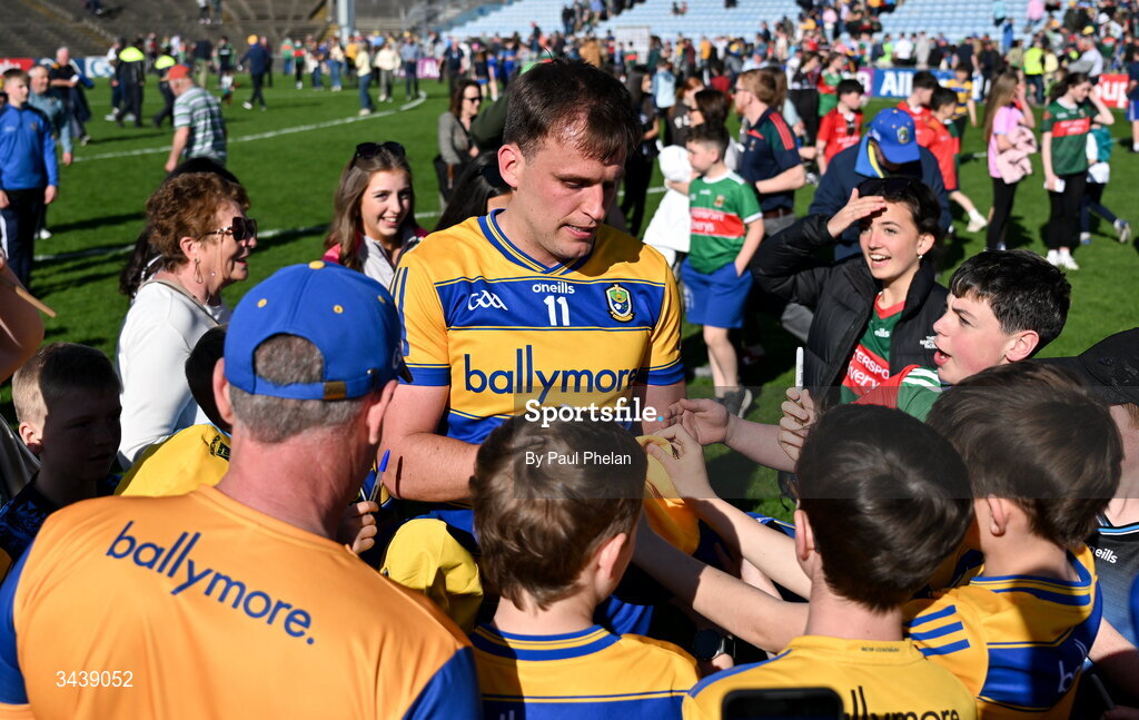 26 April 2026; Enda Smith of Roscommon signs autographs after the Connacht GAA Football Senior Championship semi-final match between Mayo and Roscommon at Hastings Insurance MacHale Park in Castlebar, Mayo. Photo by Paul Phelan/Sportsfile