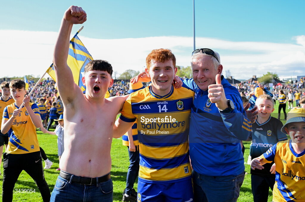 26 April 2026; Colm Neary of Roscommon celebrates with supporters after the Connacht GAA Football Senior Championship semi-final match between Mayo and Roscommon at Hastings Insurance MacHale Park in Castlebar, Mayo. Photo by Paul Phelan/Sportsfile