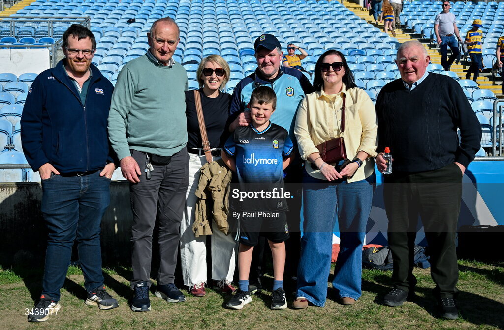 26 April 2026; Roscommon manager Mark Dowd with the extended Dowd family after the Connacht GAA Football Senior Championship semi-final match between Mayo and Roscommon at Hastings Insurance MacHale Park in Castlebar, Mayo. Photo by Paul Phelan/Sportsfile
