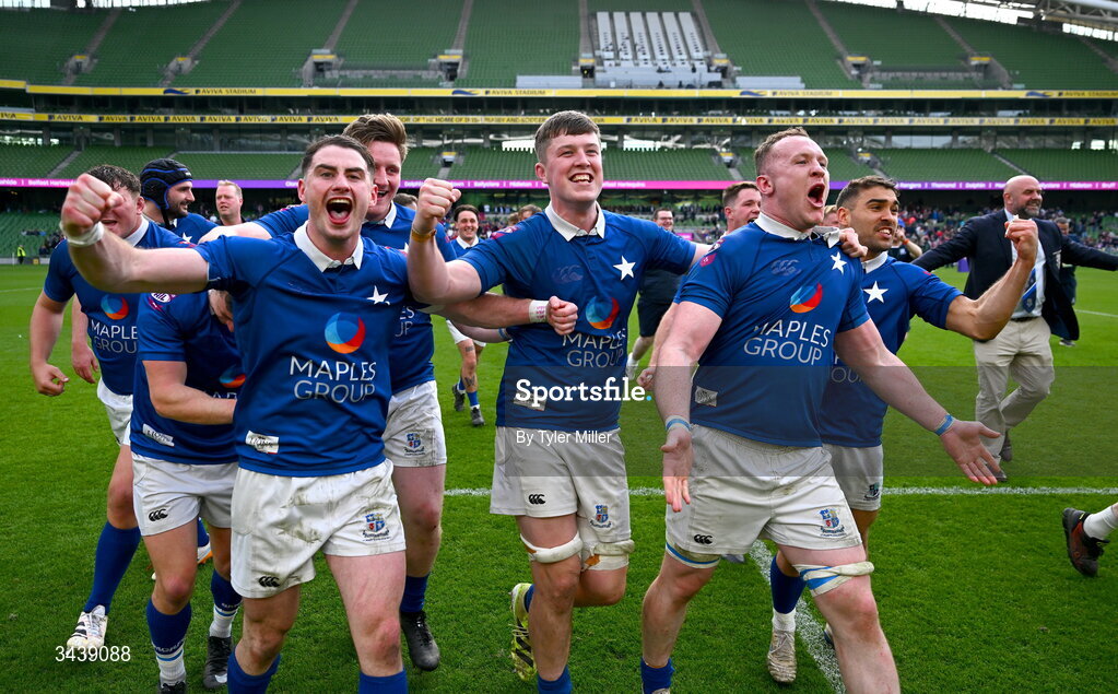 26 April 2026; / during the Energia Men's All-Ireland League Division 1A final match between Clontarf FC and St Mary's College RFC at the Aviva Stadium in Dublin. Photo by Tyler Miller/Sportsfile