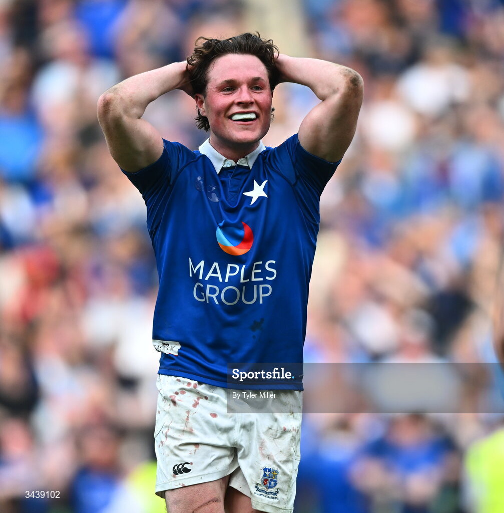 26 April 2026; Myles Carey of St Mary's College RFC after the Energia Men's All-Ireland League Division 1A final match between Clontarf FC and St Mary's College RFC at the Aviva Stadium in Dublin. Photo by Tyler Miller/Sportsfile