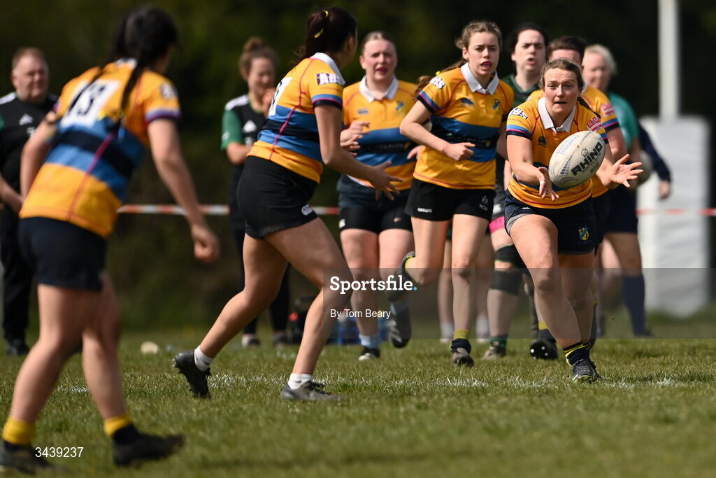25 April 2026; Ciara Meenagh of Clondalkin RFC during the Leinster Rugby Women's Paul Cusack Plate final match between Birr RFC and Clondalkin RFC at Portlaoise RFC in Portlaoise, Laois. Photo by Tom Beary/Sportsfile