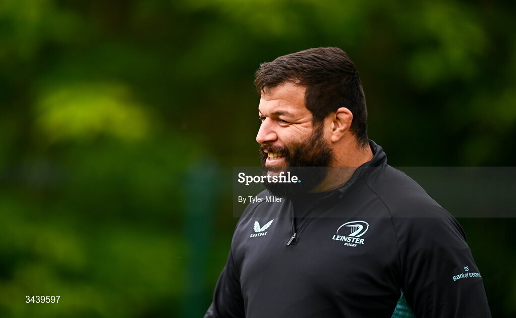 27 April 2026; Rabah Slimani during a Leinster Rugby squad training session at Rosemount in UCD, Dublin. Photo by Tyler Miller/Sportsfile