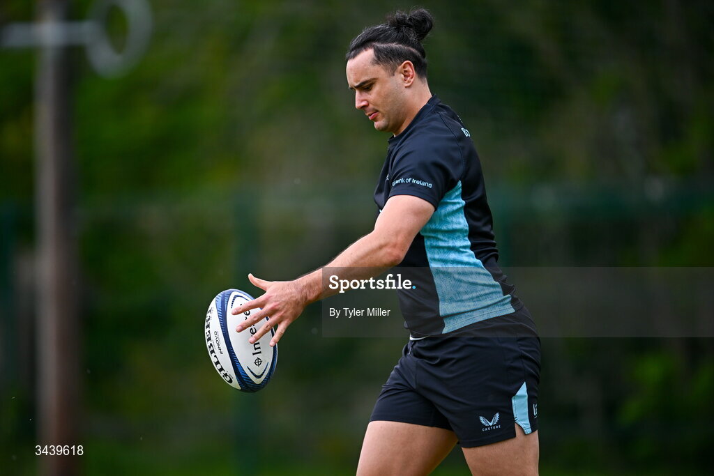 27 April 2026; James Lowe during a Leinster Rugby squad training session at Rosemount in UCD, Dublin. Photo by Tyler Miller/Sportsfile