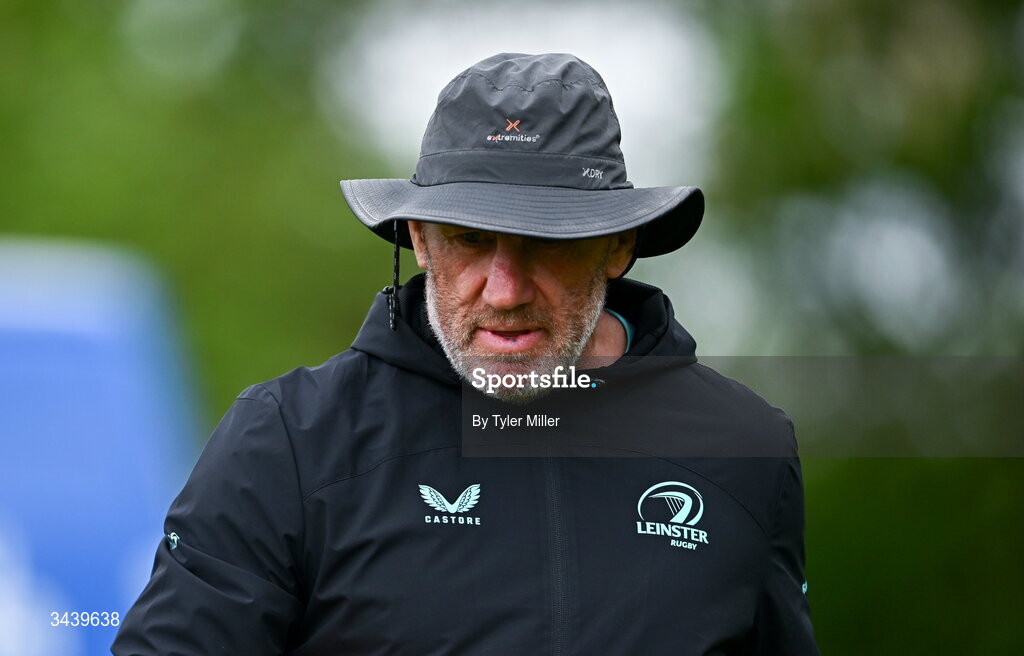 27 April 2026; Assistant coach Robin McBryde during a Leinster Rugby squad training session at Rosemount in UCD, Dublin. Photo by Tyler Miller/Sportsfile