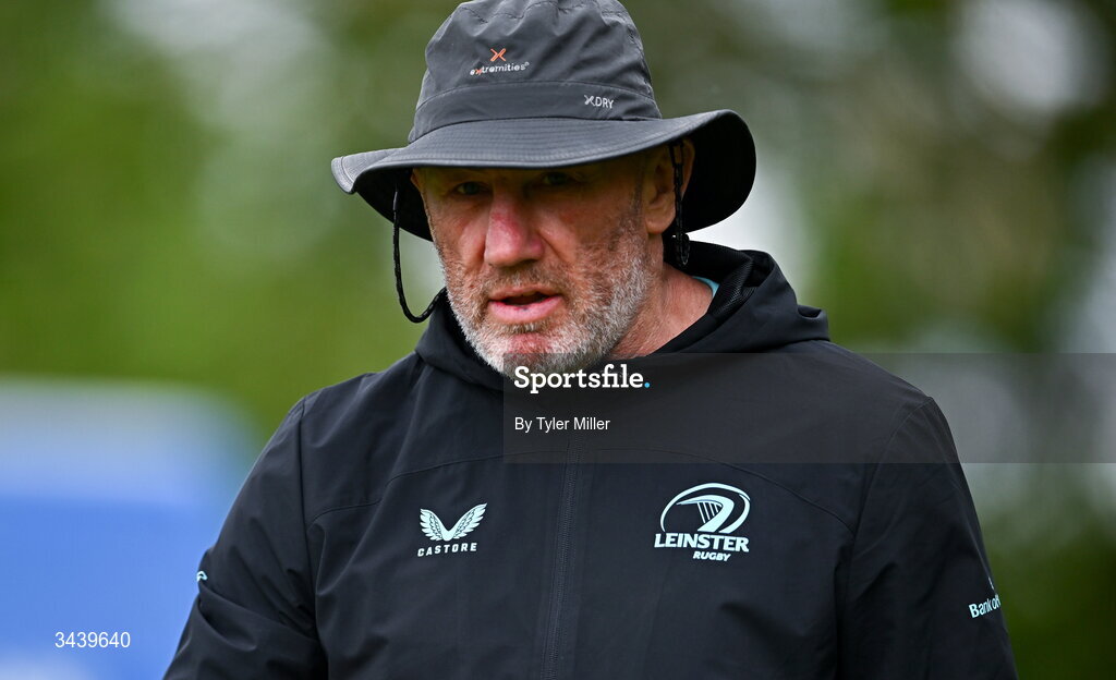 27 April 2026; Assistant coach Robin McBryde during a Leinster Rugby squad training session at Rosemount in UCD, Dublin. Photo by Tyler Miller/Sportsfile
