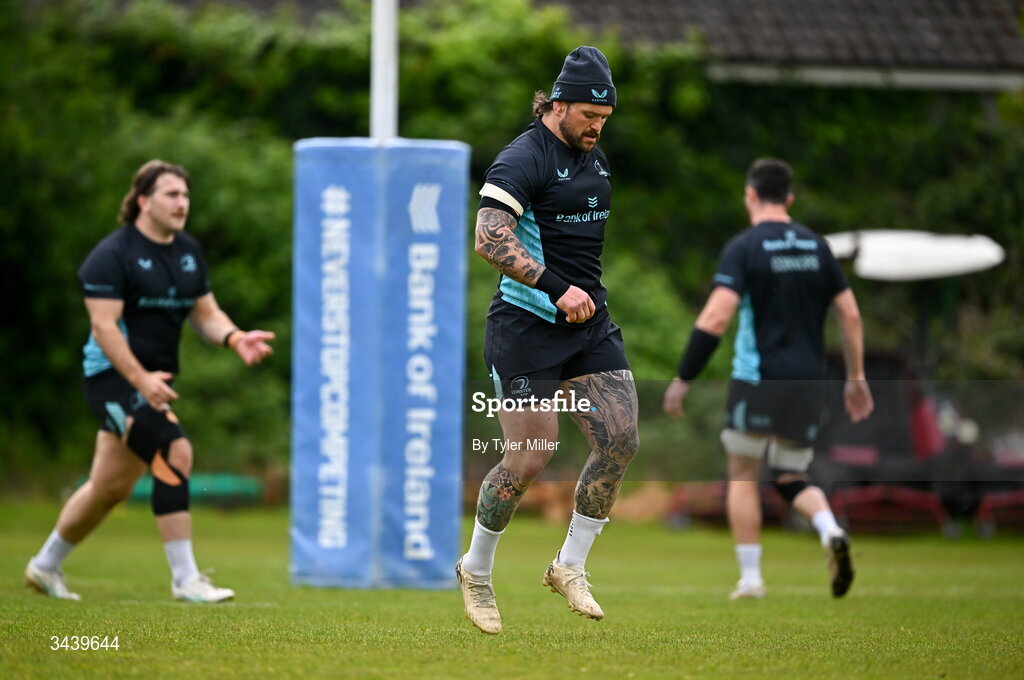 27 April 2026; Andrew Porter during a Leinster Rugby squad training session at Rosemount in UCD, Dublin. Photo by Tyler Miller/Sportsfile