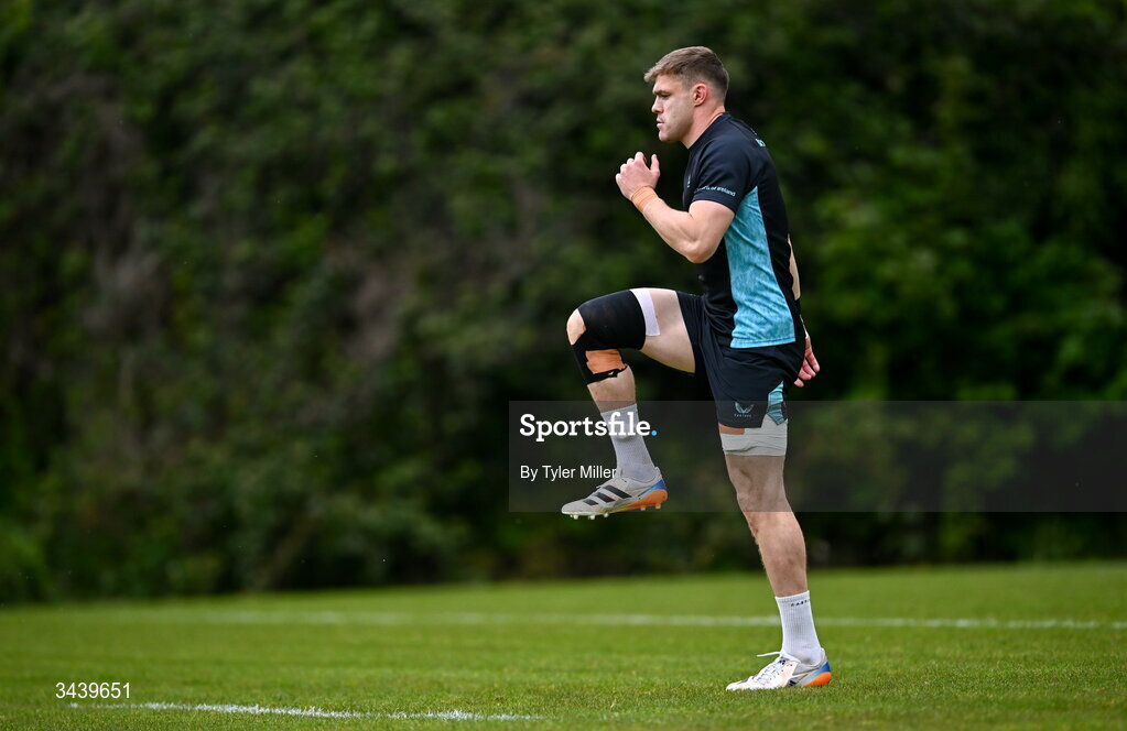 27 April 2026; Garry Ringrose during a Leinster Rugby squad training session at Rosemount in UCD, Dublin. Photo by Tyler Miller/Sportsfile
