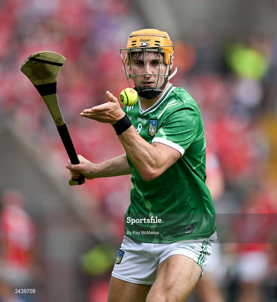 26 April 2026; Adam English of Limerick during the Munster GAA Senior Hurling Championship Round 2 match between Cork and Limerick at SuperValu Páirc Uí Chaoimh in Cork. Photo by Ray McManus/Sportsfile