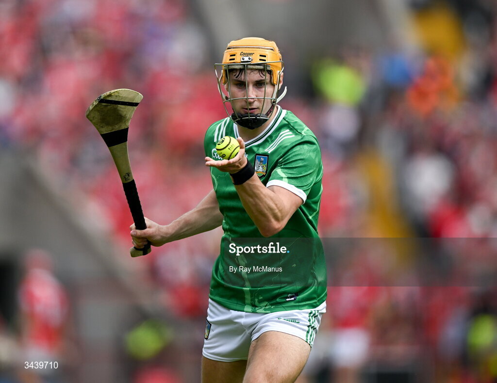 26 April 2026; Adam English of Limerick during the Munster GAA Senior Hurling Championship Round 2 match between Cork and Limerick at SuperValu Páirc Uí Chaoimh in Cork. Photo by Ray McManus/Sportsfile
