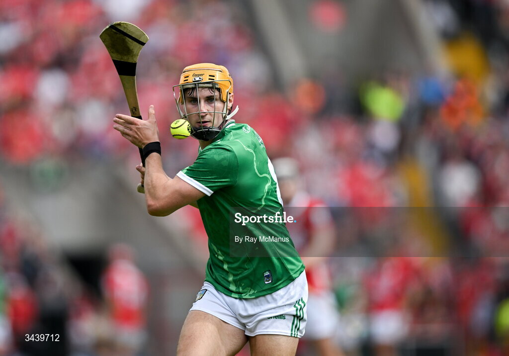 26 April 2026; Adam English of Limerick during the Munster GAA Senior Hurling Championship Round 2 match between Cork and Limerick at SuperValu Páirc Uí Chaoimh in Cork. Photo by Ray McManus/Sportsfile