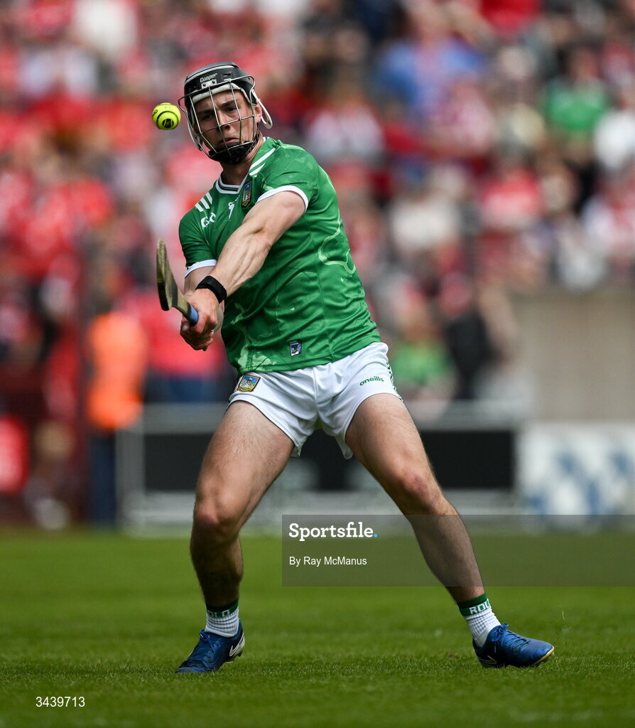 26 April 2026; Aidan O'Connor of Limerick during the Munster GAA Senior Hurling Championship Round 2 match between Cork and Limerick at SuperValu Páirc Uí Chaoimh in Cork. Photo by Ray McManus/Sportsfile