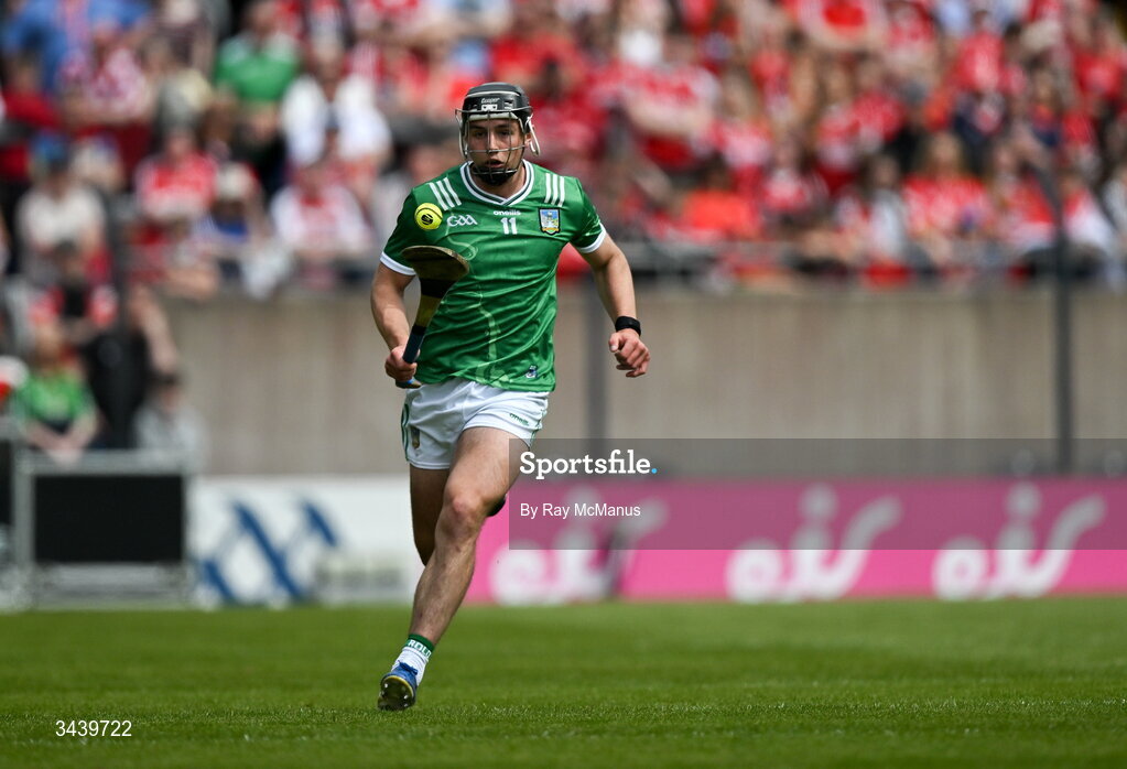 26 April 2026; Aidan O'Connor of Limerick during the Munster GAA Senior Hurling Championship Round 2 match between Cork and Limerick at SuperValu Páirc Uí Chaoimh in Cork. Photo by Ray McManus/Sportsfile