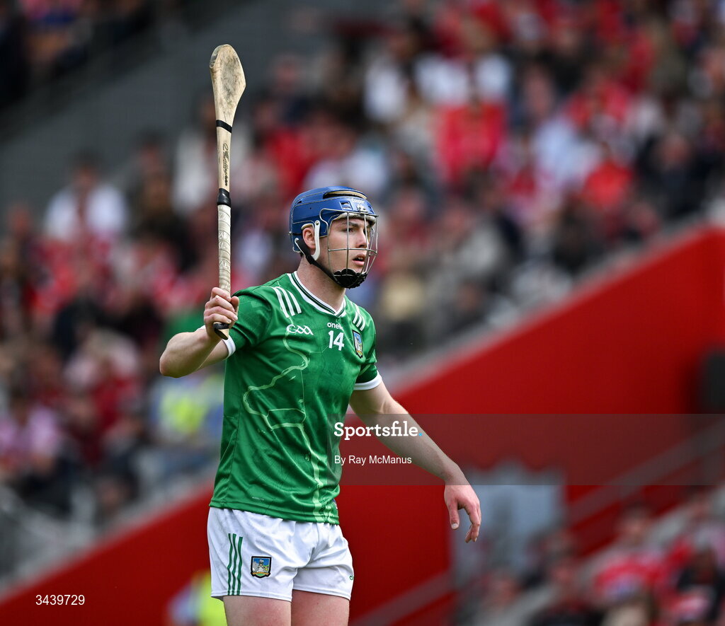 26 April 2026; Shane O'Brien of Limerick during the Munster GAA Senior Hurling Championship Round 2 match between Cork and Limerick at SuperValu Páirc Uí Chaoimh in Cork. Photo by Ray McManus/Sportsfile