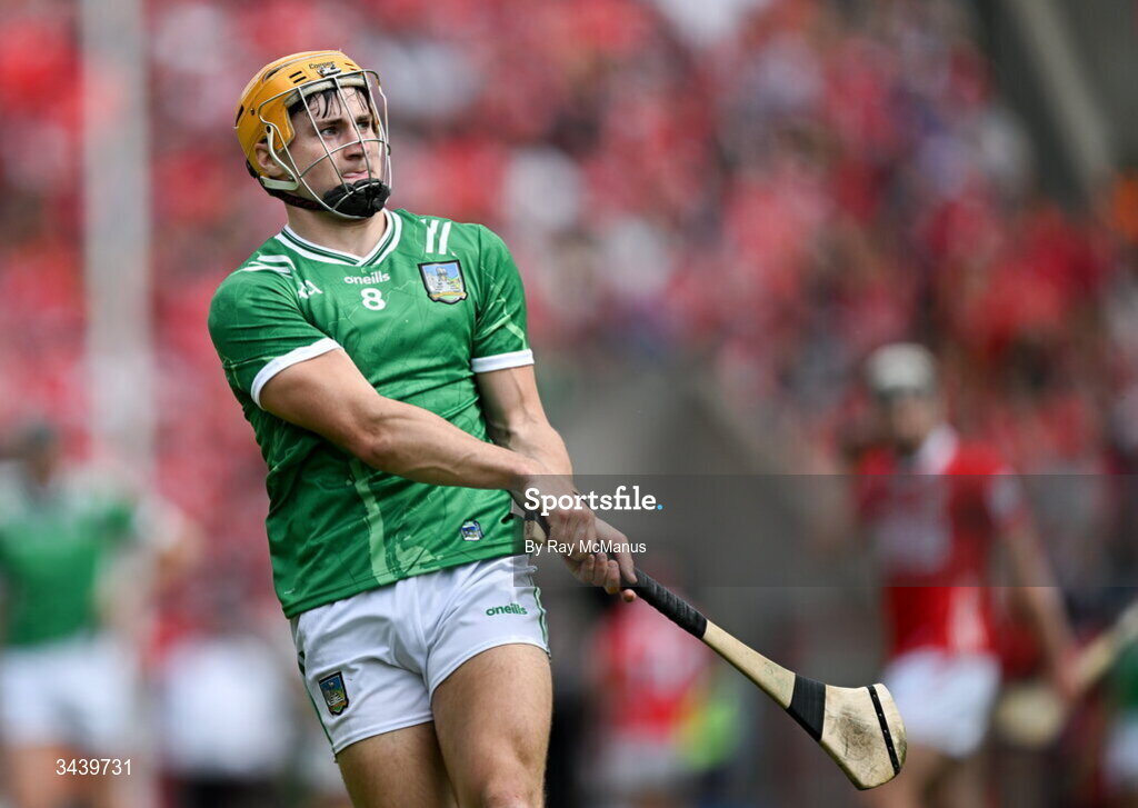 26 April 2026; Adam English of Limerick during the Munster GAA Senior Hurling Championship Round 2 match between Cork and Limerick at SuperValu Páirc Uí Chaoimh in Cork. Photo by Ray McManus/Sportsfile