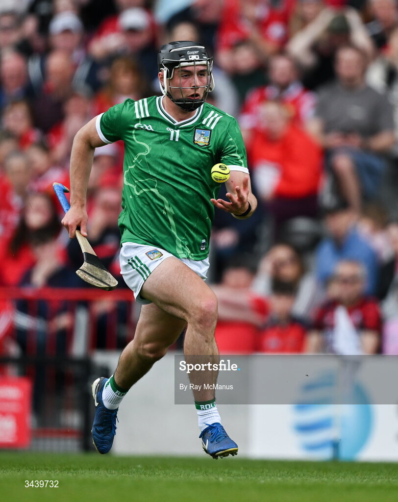 26 April 2026; Aidan O'Connor of Limerick during the Munster GAA Senior Hurling Championship Round 2 match between Cork and Limerick at SuperValu Páirc Uí Chaoimh in Cork. Photo by Ray McManus/Sportsfile
