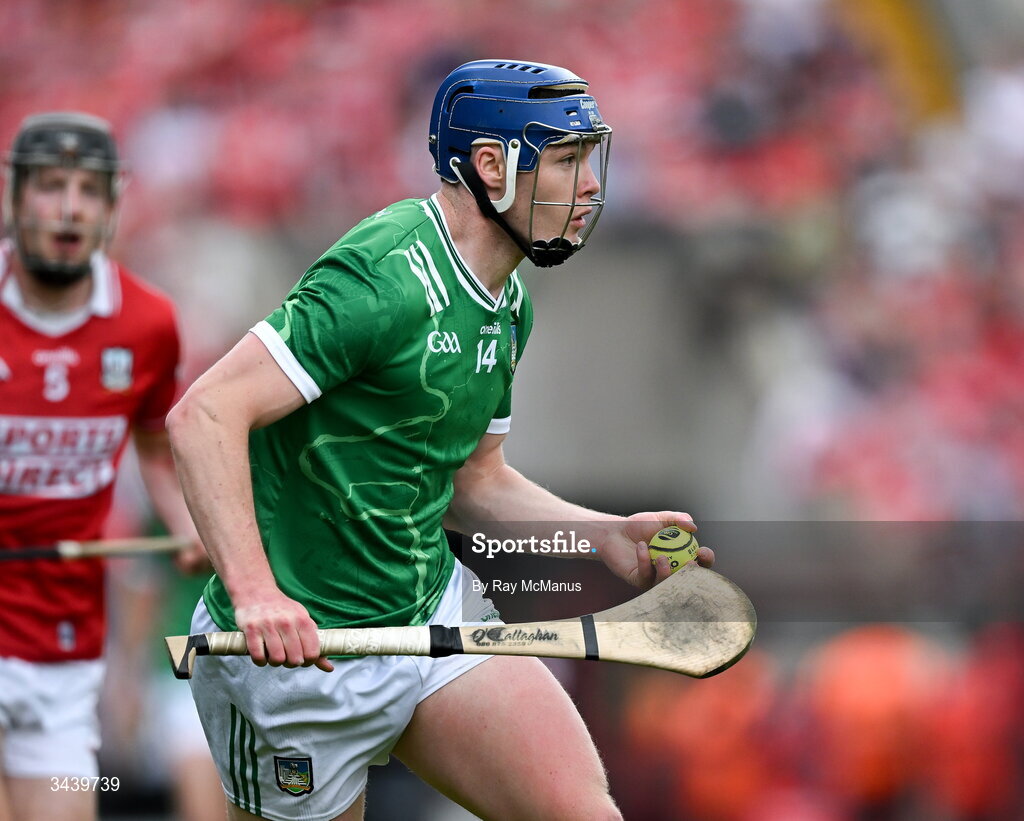 26 April 2026; Shane O'Brien of Limerick during the Munster GAA Senior Hurling Championship Round 2 match between Cork and Limerick at SuperValu Páirc Uí Chaoimh in Cork. Photo by Ray McManus/Sportsfile