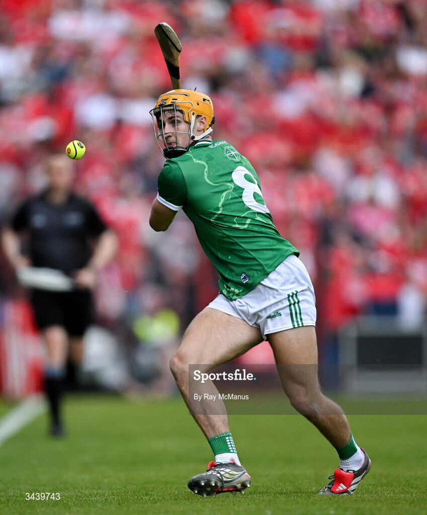 26 April 2026; Adam English of Limerick during the Munster GAA Senior Hurling Championship Round 2 match between Cork and Limerick at SuperValu Páirc Uí Chaoimh in Cork. Photo by Ray McManus/Sportsfile
