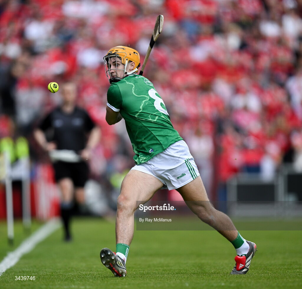 26 April 2026; Adam English of Limerick during the Munster GAA Senior Hurling Championship Round 2 match between Cork and Limerick at SuperValu Páirc Uí Chaoimh in Cork. Photo by Ray McManus/Sportsfile