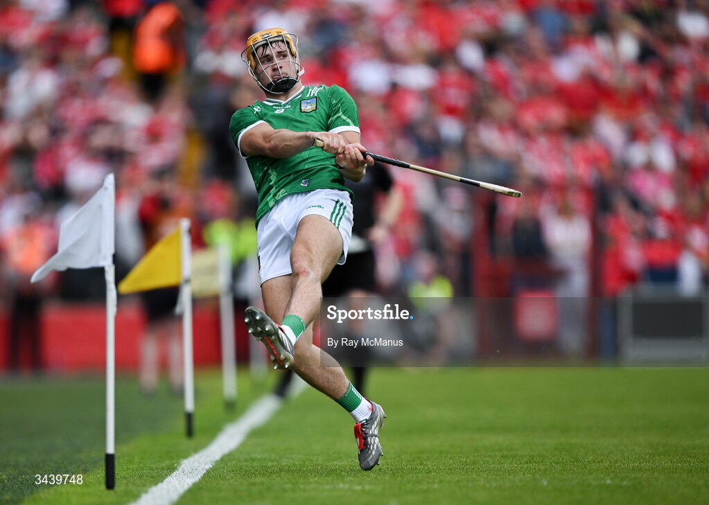 26 April 2026; Adam English of Limerick during the Munster GAA Senior Hurling Championship Round 2 match between Cork and Limerick at SuperValu Páirc Uí Chaoimh in Cork. Photo by Ray McManus/Sportsfile