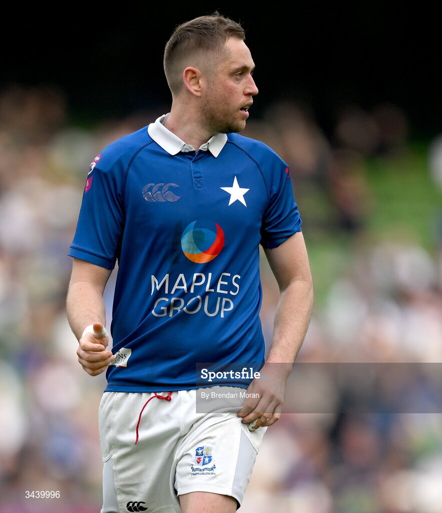 26 April 2026; Conor Dean of St Mary's College RFC during the Energia Men's All-Ireland League Division 1A final match between Clontarf FC and St Mary's College RFC at the Aviva Stadium in Dublin. Photo by Brendan Moran/Sportsfile